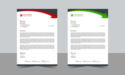 Obraz premium Abstract Letterhead Design Modern Business Letterhead Design Template, Clean and professional corporate company business letterhead template design