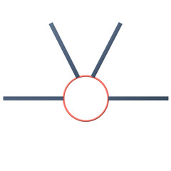 hybrid ring icon isolated on the white background