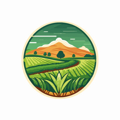 Agriculture green nature agri logo vector