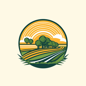 Agriculture green nature agri logo vector
