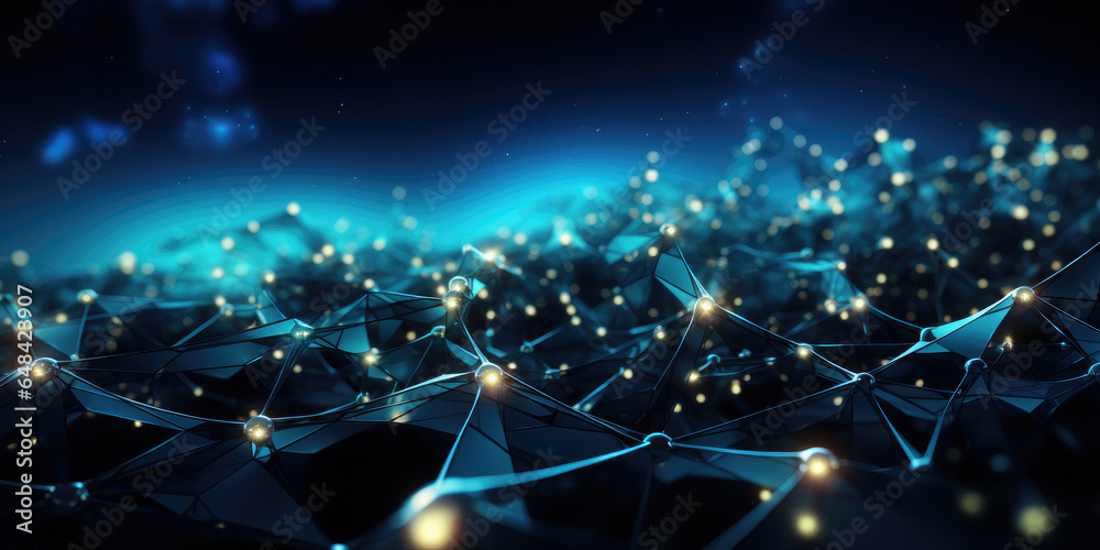 Aufkleber concept of big data, machine learning, artificial intelligence, global network.global connecting poi