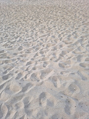 
A close-up of the sand on the beach. 