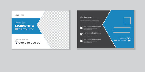 
Vector postcard template design, modern business postcard template, abstract business postcard and creative design.