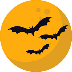 Halloween Moon With Bat