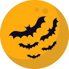 Halloween Moon With Bat