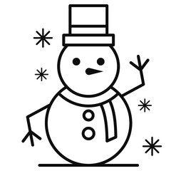 Snowman Outline Icon