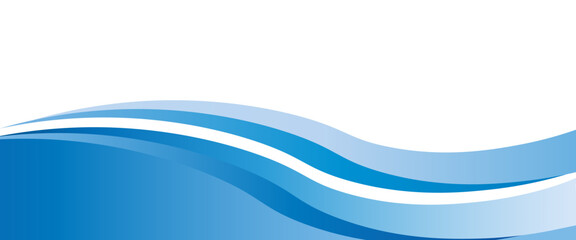 Blue and white business wave banner background. Vector EPS 10
