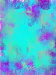 Author's designer background texture for creativity, in purple and violet tones with an admixture of berquoise, digital color illustration