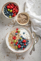 Sweet and fresh oats as a healthy and vegan diet.