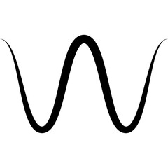 Electric impulse icon, alternating voltage amplitude, emotional pulse stress impulse