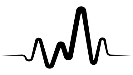 Icon impulse voltage surge, impulse diagram stress sign emotional surge