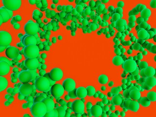 The circular circulation of balls of spheres forms a frame for creativity.