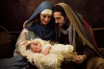 Nativity scene Mary and Joseph