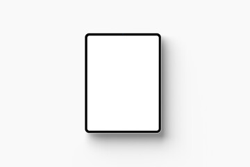 Empty screen tablet mockup view on white background