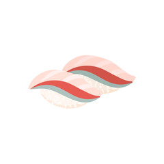 ぶり/はまちの握り寿司。フラットなベクターイラスト。
Yellowtail nigiri. Flat designed vector illustration.
