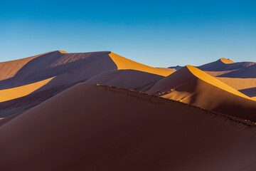 Fototapeta na wymiar Namib Desert, Namibia - Dunes and Sand - Namibia Landscapes