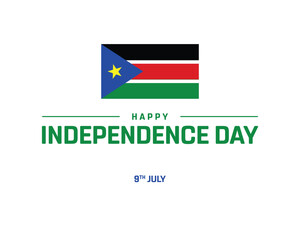 Typography of Independence Day, National Day of a country, Vector and editable file for Independence Day, Flag colors typography, map of South Sudan, National Day, Map of South Sudan, Map background