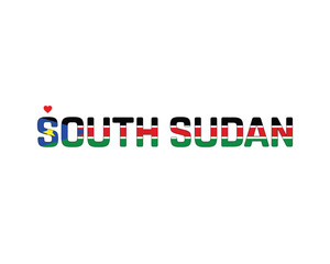 Typography of Independence Day, National Day of a country, Vector and editable file for Independence Day, Flag colors typography, Independence Day of South Sudan, South Sudan, Flag of South Sudan, 9th