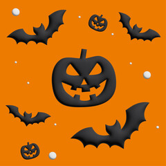 Halloween background with pumpkin