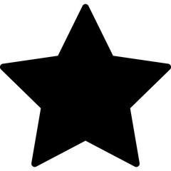 Star Simple Black Glyph Icon