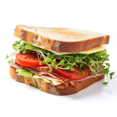 Obraz premium sandwich with ham and vegetables