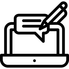 Blogging Basic Black Line Icon