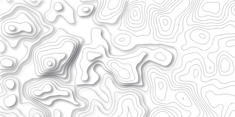 Abstract pattern with lines. Abstract sea map geographic contour map and topographic contours map background. Abstract white pattern topography vector background. Topographic line map background.  - obrazy, fototapety, plakaty