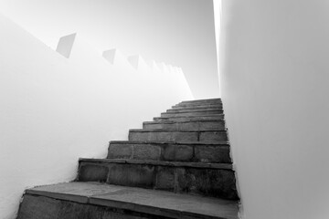 Abstract architectural image. A simple and clean architectural image. Black white photography. 