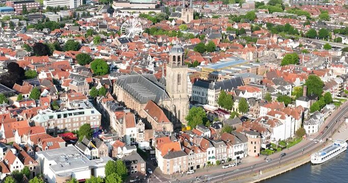 Lebuinuskerk in Deventer, urban city overview.
