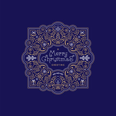 Ornate Christmas label