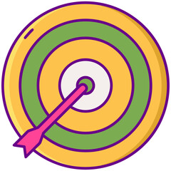 Business target success icon symbol vector image. Illustration of the arrow focus goal strategy design image.