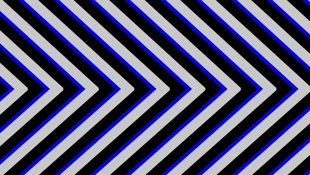 Animated black and white diagonal stripes pattern with blue accents, creating a geometric optical illusion.