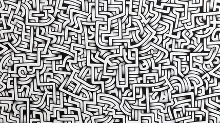 Maze pattern drawn by black marker, white background.