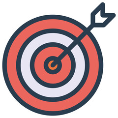 Business target success icon symbol vector image. Illustration of the arrow focus goal strategy design image