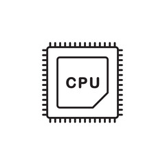 CPU icon vector, central processing unit icon vector for app web logo banner poster icon