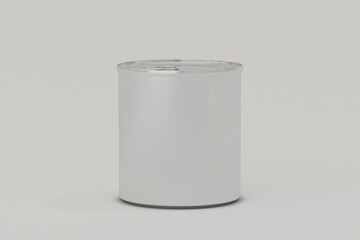 Metal Food Tin Can Packaging Mockup