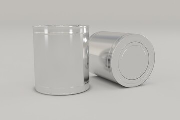 Metal Food Tin Can Packaging Mockup