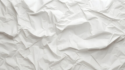 Obraz premium Blank white crumpled and creased paper poster texture background