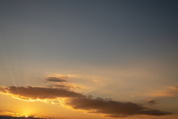 Fototapeta na wymiar Beautiful sunset sky with clouds