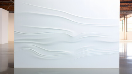 gloss reflection on a white resin art panel, minimal