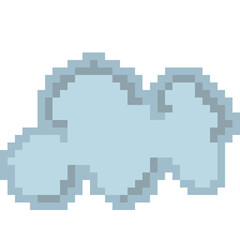 Pixelated cloud illustration