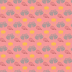 Free vector modern set of hand drawn patterns for oktoberfest design