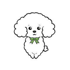 白いトイプードルトイプードル,犬,動物,トイプー,白,ホワイト,かわいい,イラスト,グラフィック素材,素材