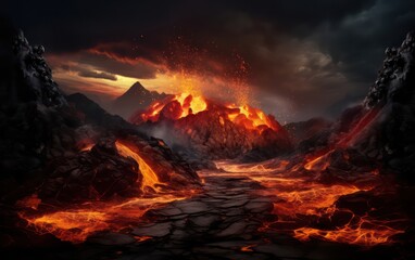 Volcano Eruption Captured in Dramatic Scene