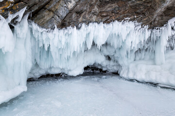 Icicles on Lake Baikal