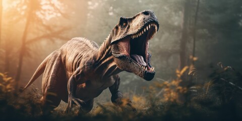 Majestic TRex Dinosaur in Natural Habitat