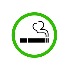 smoking area symbol on white background