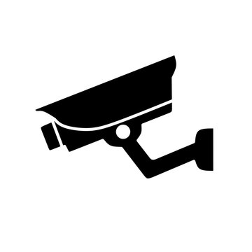 CCTV camera icon vector on white background.security camera icon
