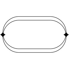 minimalist fream elements and geometry oval fream
