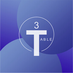 Table Number Design restaurant modern minimalis